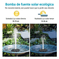 Fuente Luz Solar y Luz Led Boquilla 4en1 Baño Pajaros 19cm Negro - Miniatura 6