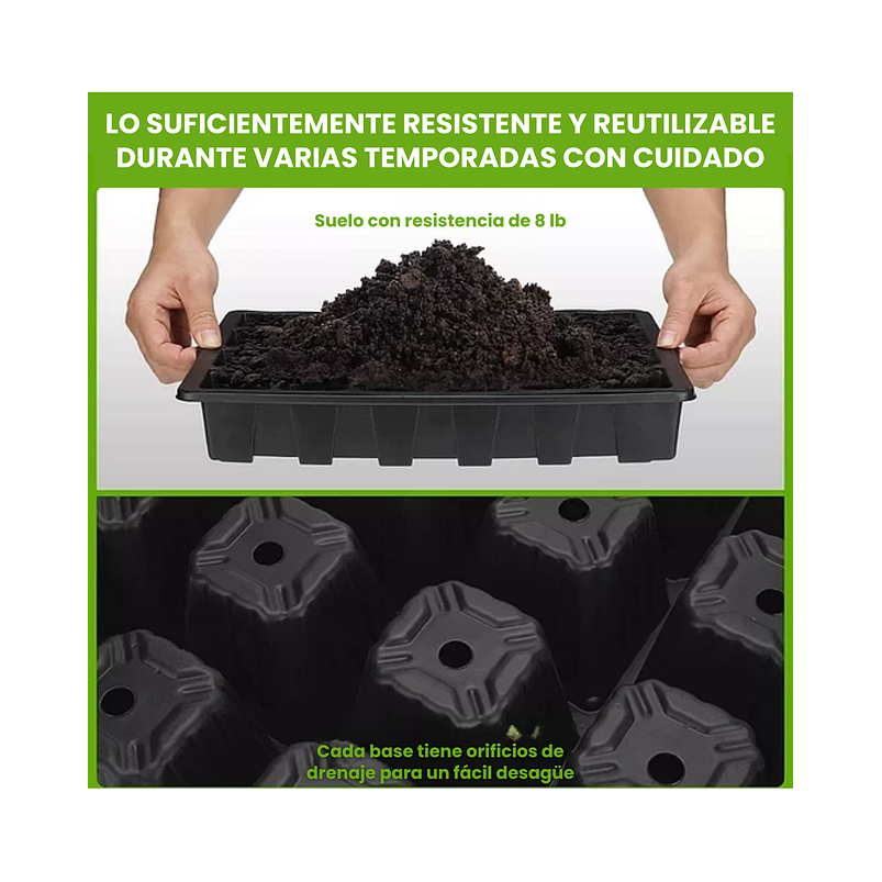 Kit De Germinacion X6 Bandejas más Cupula y herramientas Plantas 3