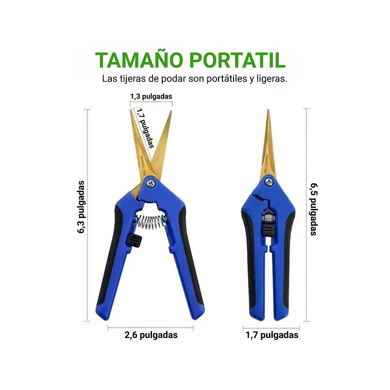 Tijera De Poda Plantas Mano Pequeña En Titanio Curva 2