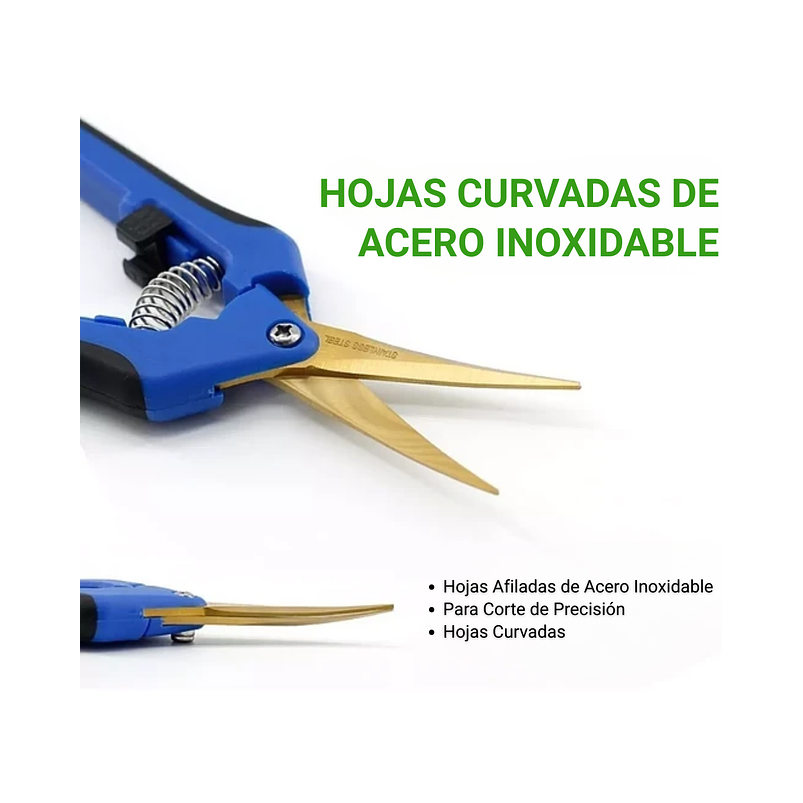 Tijera De Poda Plantas Mano Pequeña En Titanio Curva 4