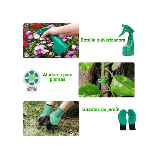 Kit Herramientas Jardín Aluminio x10 Piezas más bolso 4