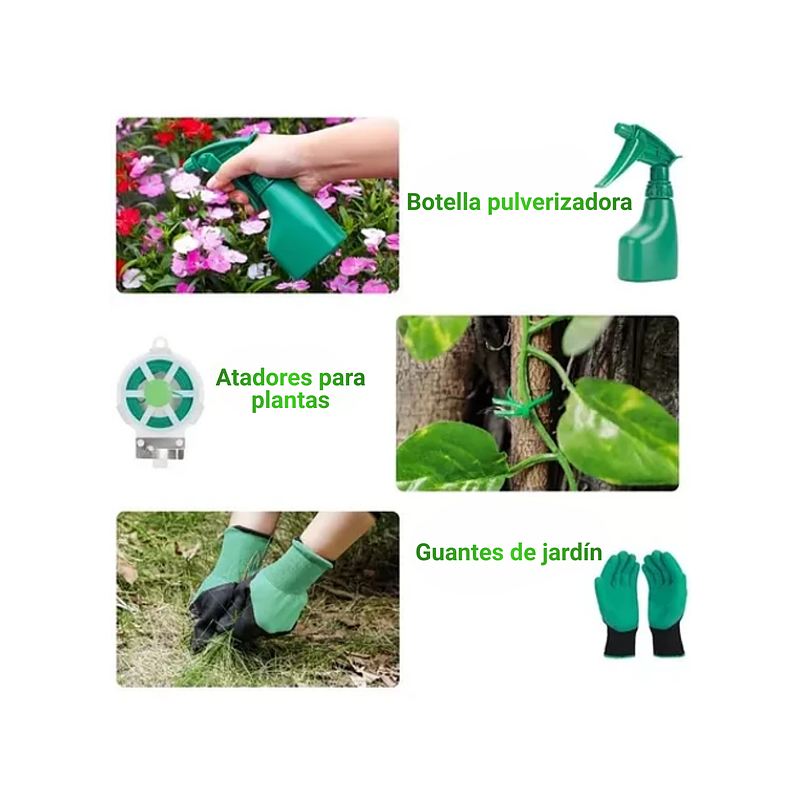 Kit Herramientas Jardín Aluminio x10 Piezas más bolso 4