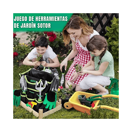 Kit Herramientas Jardín Aluminio x10 Piezas más bolso 9