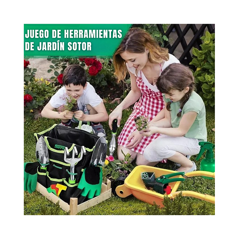 Kit Herramientas Jardín Aluminio x10 Piezas más bolso 9