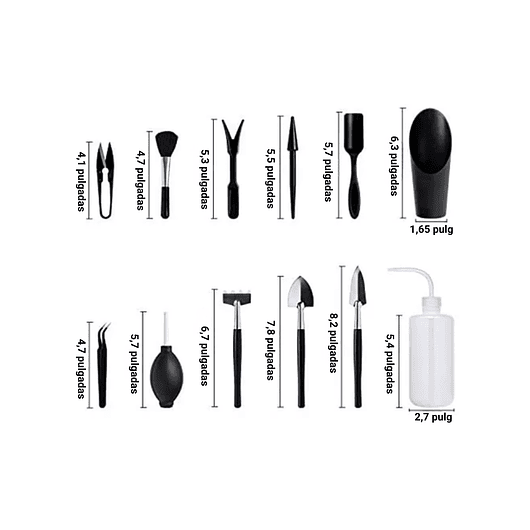 Kit Herramientas De Suculentas y Cactus x12 Piezas Premium 4