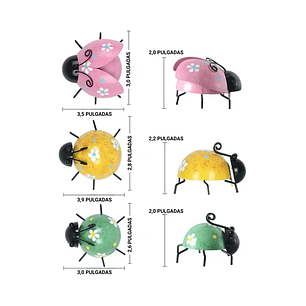 Set Figuras x6 Unidades Decorativas Jardín - Pared