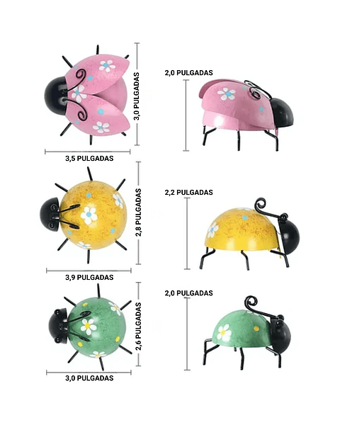 Set Figuras x6 Unidades Decorativas Jardín - Pared