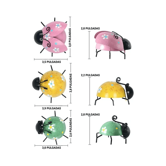 Set Figuras x6 Unidades Decorativas Jardín - Pared 2