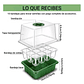 Bandeja Germinación Semillas Plástica x1 Unidades mas Cúpula Alta - Miniatura 10