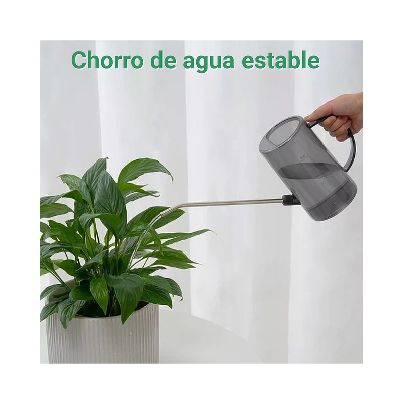 Regadera Premium Para Plantas X1 Litro Salida Larga Acero 5