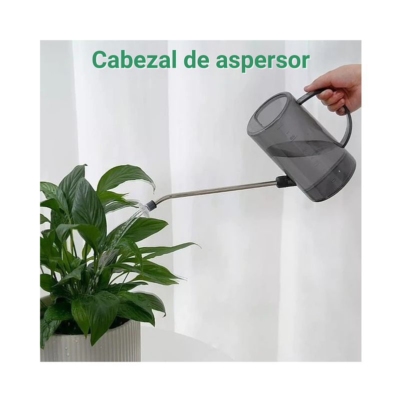 Regadera Premium Para Plantas X1 Litro Salida Larga Acero 7