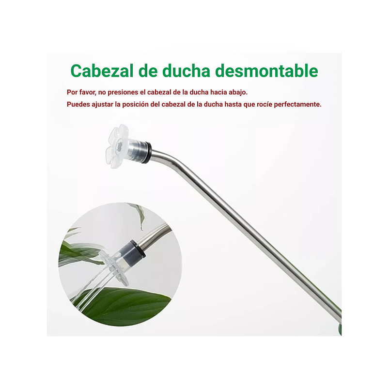 Regadera Premium Para Plantas X1 Litro Salida Larga Acero 10