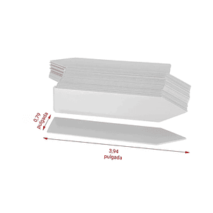 Etiqueta de Plantas Plástica Marcar Rectangular x50 Blanco