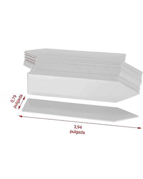 Etiqueta de Plantas Plástica Marcar Rectangular x50 Blanco