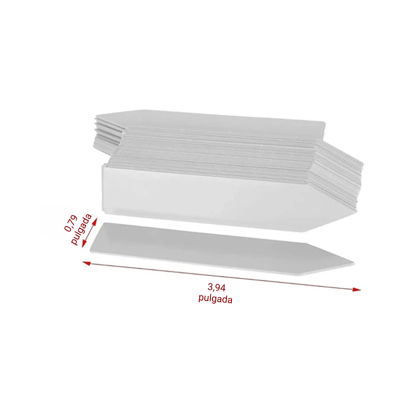 Etiqueta de Plantas Plástica Marcar Rectangular x50 Blanco 2