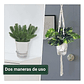 Macramé Colgante de Plantas x2 Unidades más macetas Autoriego - Miniatura 3