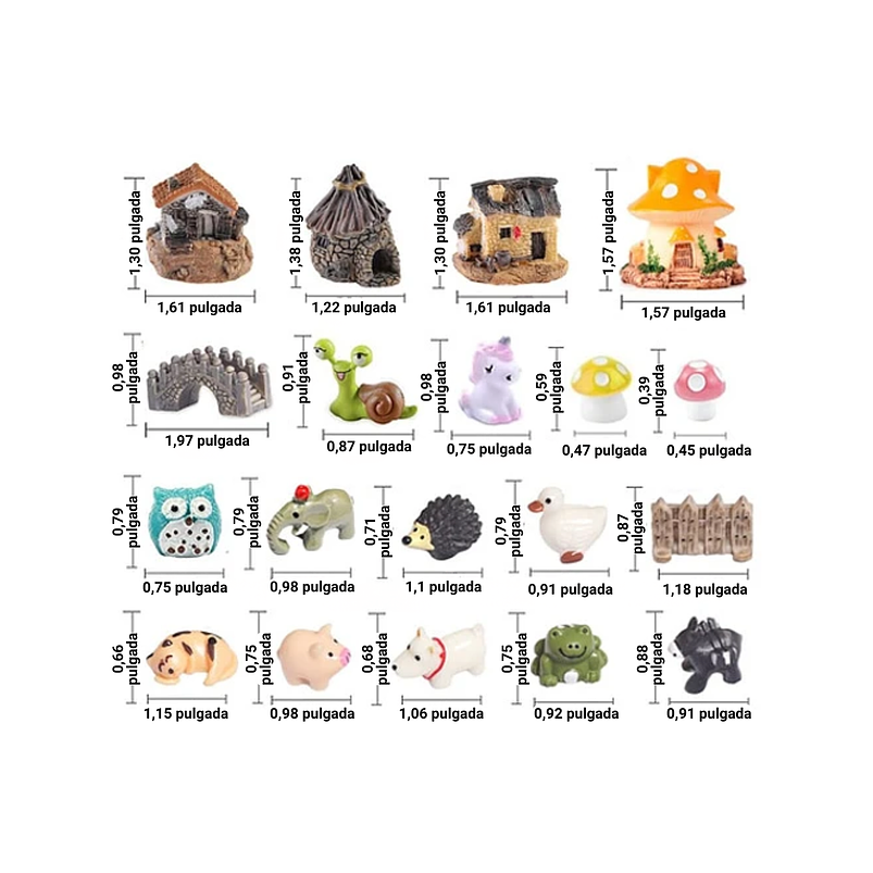 Kit Decorativo de Plantas Terrario Jardín de Hadas x104 Piezas 2