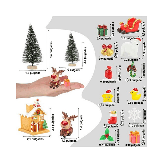Kit Decorativo de Plantas Terrario Jardín de Hadas Navidad 2