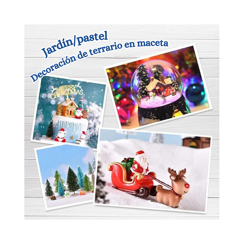 Kit Decorativo de Plantas Terrario Jardín de Hadas Navidad 6
