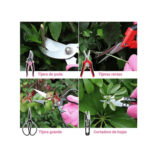 Kit Herramientas Jardín Plantas Bonsai Acero x19 Piezas más estuche 4