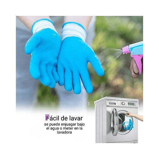 Guantes Jardinería x1 Par Tela más caucho Transpirable Multiuso 10