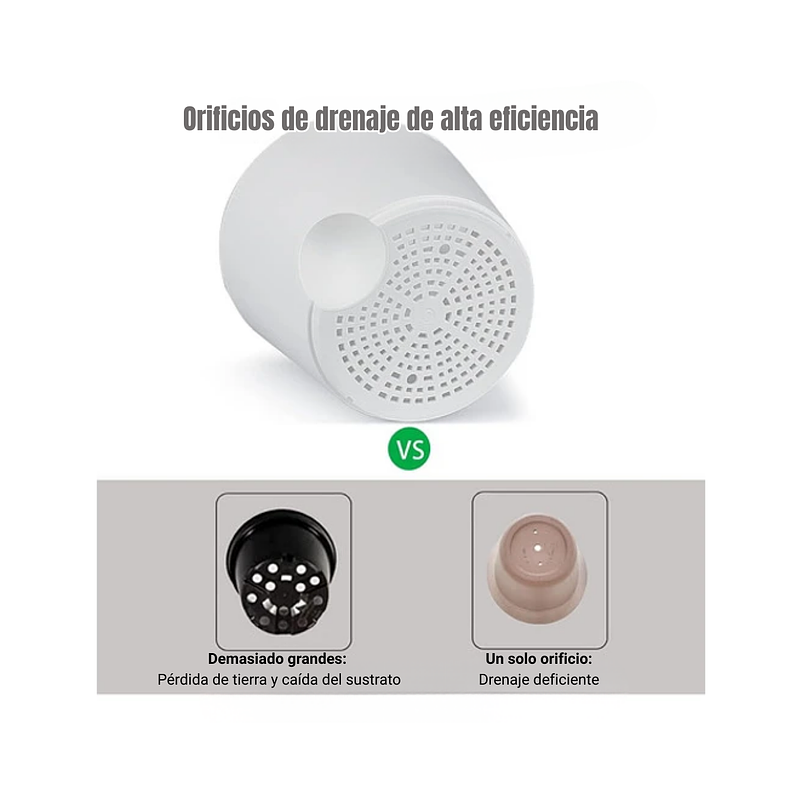 Juego Macetas Plástica Sistema Autoriego x5 piezas Tamaño Escala 4