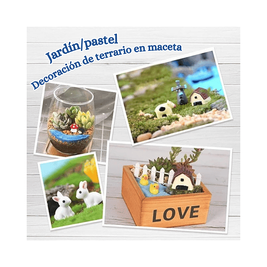 Kit Decorativo Plantas Terrario Jardín de Hadas Bonsai 108 piezas 4