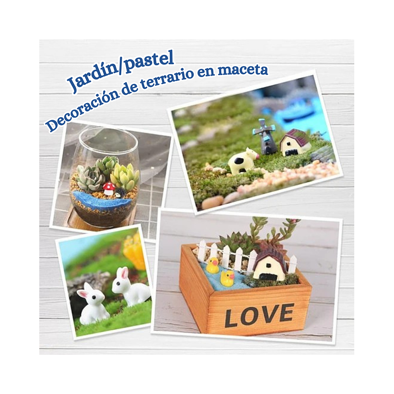 Kit Decorativo Plantas Terrario Jardín de Hadas Bonsai 108 piezas 4