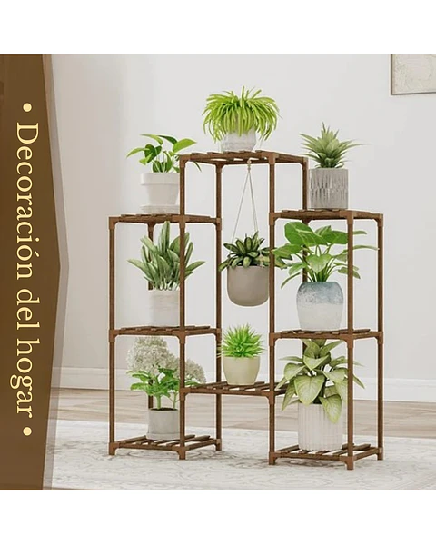 Soporte Estante de Plantas en Macetas en Madera