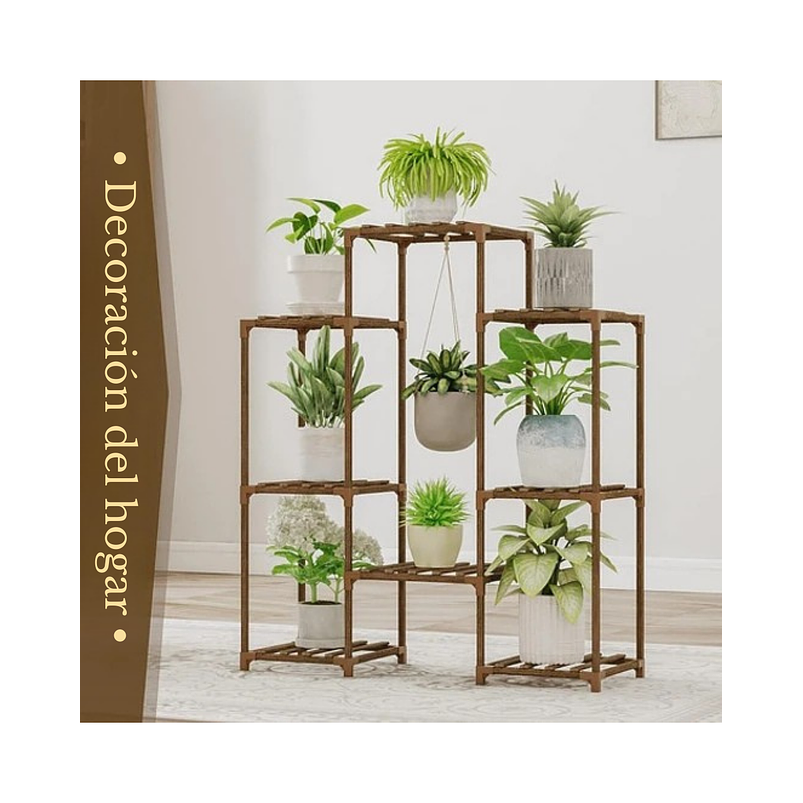 Soporte Estante de Plantas en Macetas en Madera 2