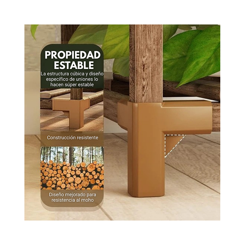 Soporte Estante de Plantas en Macetas en Madera 3