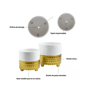 Macetas Cerámica x1 Unidades Premium Pequeña