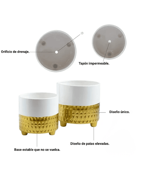 Macetas Cerámica x1 Unidades Premium Pequeña