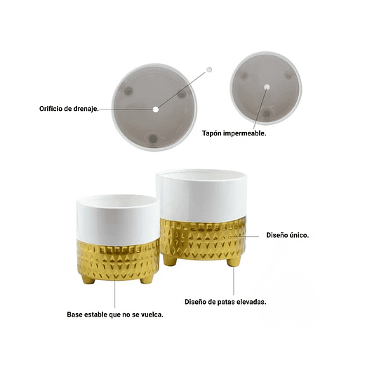 Macetas Cerámica x1 Unidades Premium Pequeña 2