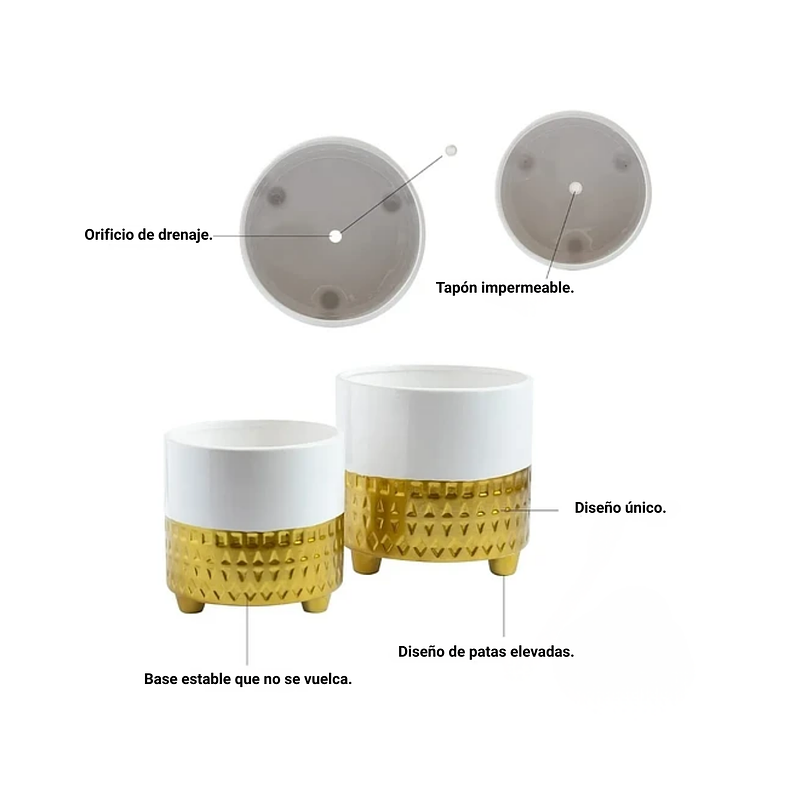 Macetas Cerámica x1 Unidades Premium Pequeña 2