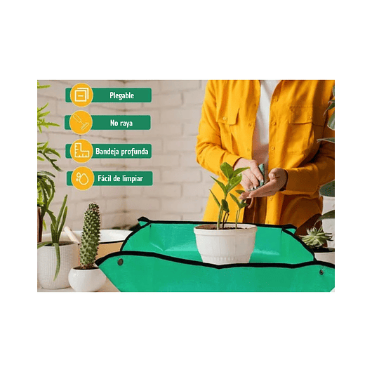 Alfombra Tapete Jardinería Trasplante De Plantas 1mt X 1mt 4