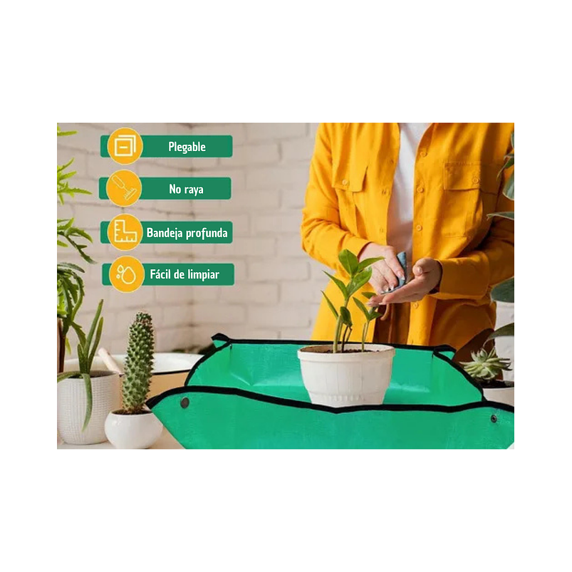 Alfombra Tapete Jardinería Trasplante De Plantas 1mt X 1mt 4