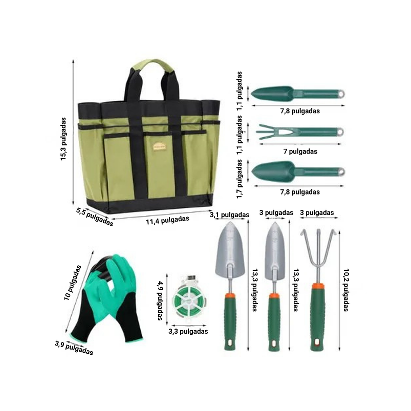 Kit Herramientas Jardín Plantas + Cactus Y Suculentas 2