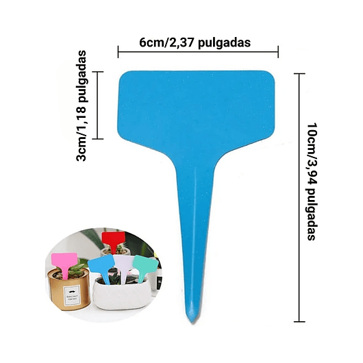 Etiqueta De Plantas Plástica Marcar Siembra x50unid Colores 3