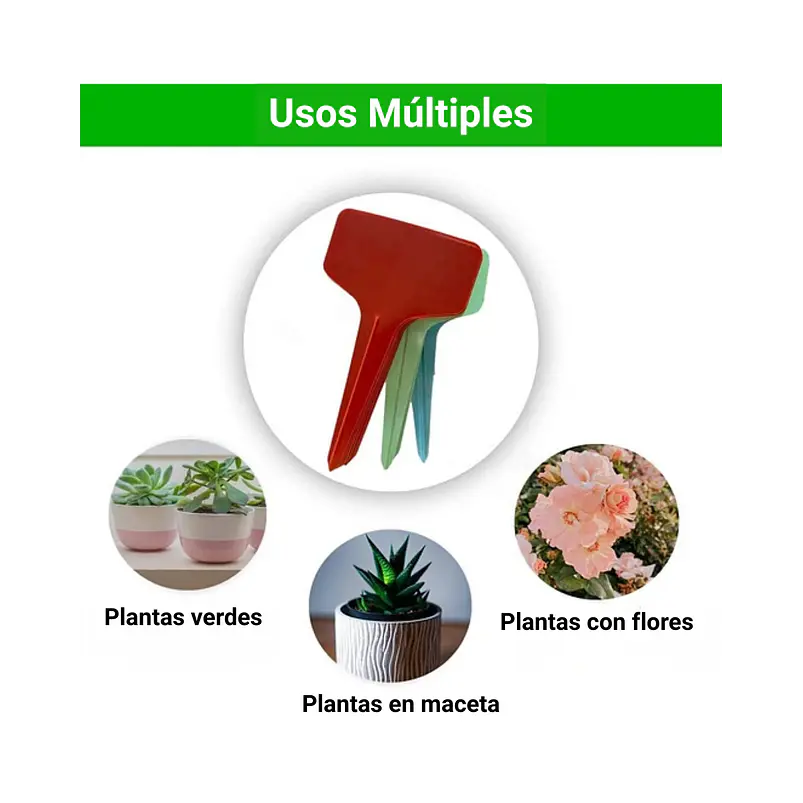 Etiqueta De Plantas Plástica Marcar Siembra X100unid Colores 7