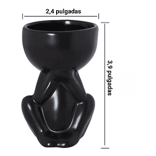 Juego Macetas X3 Pz Cerámica Diseño Humanos Cactus Suculenta