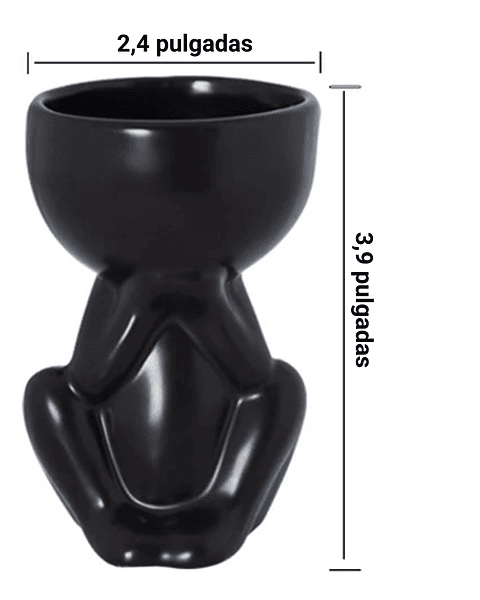 Juego Macetas X3 Pz Cerámica Diseño Humanos Cactus Suculenta