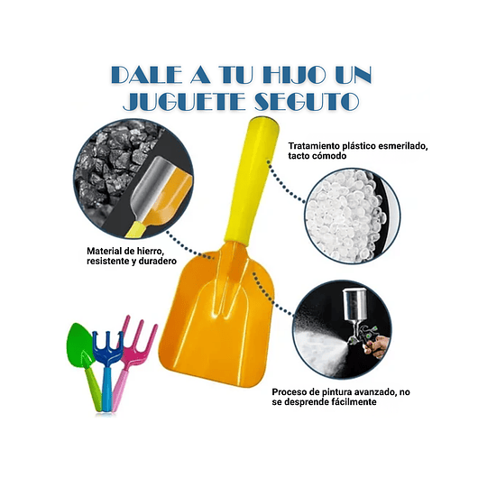 Kit Herramientas Jardinería Para Niños X10 Piezas más Bolso 4