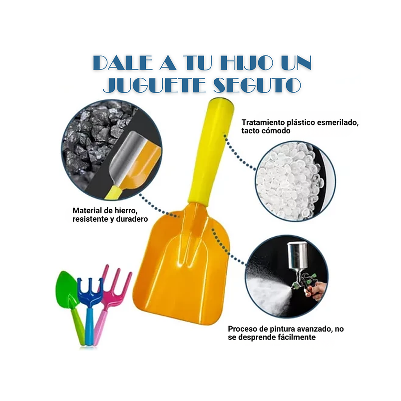 Kit Herramientas Jardinería Para Niños X10 Piezas más Bolso 4