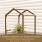 Soporte Para Plantas Estante Madera Natural 3 niveles - Miniatura 6