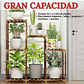 Soporte De Macetas Plantas Jardín en Madera 3 Niveles - Miniatura 3