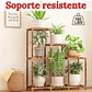Soporte De Macetas Plantas Jardín en Madera 3 Niveles - Miniatura 4