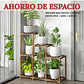 Soporte De Macetas Plantas Jardín en Madera 3 Niveles - Miniatura 5