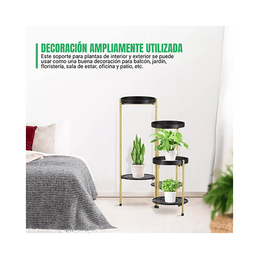 Soporte Macetas De Plantas Metálico Decorativo x6 Puestos 3