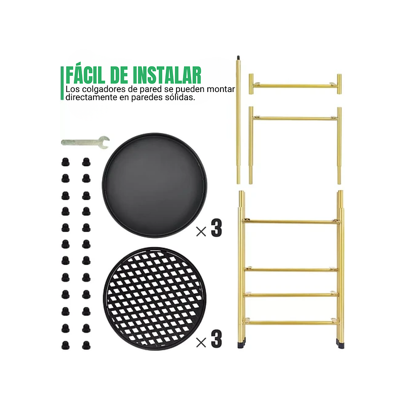 Soporte Macetas De Plantas Metálico Decorativo x6 Puestos 4